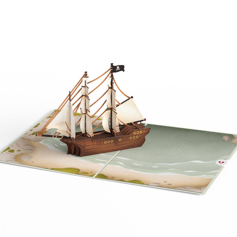 Pirate Ship Pop-Up Card 5in x 7in
