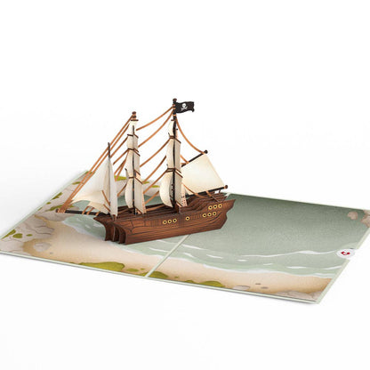 Pirate Ship Pop-Up Card 5in x 7in