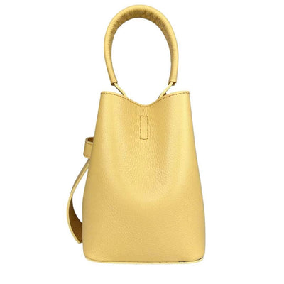 Light Blue Mini Bucket Bag, Leather