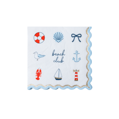 Set Sail Beach Club Cocktail Napkins
