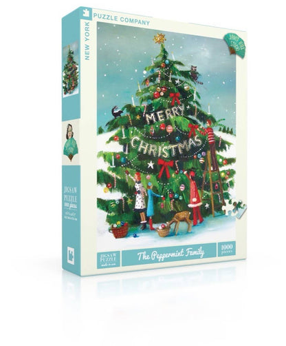 The Peppermint Family Jigsaw Puzzle, 1,000 Pieces - New York Puzzle Co. (19.25in x 26.63in)