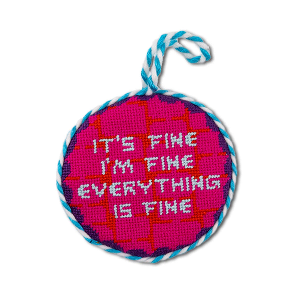 Everything's Fine Needlepoint Ornament - Furbish Studios