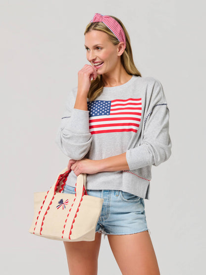 Liberty Bow Mini Tote, Red