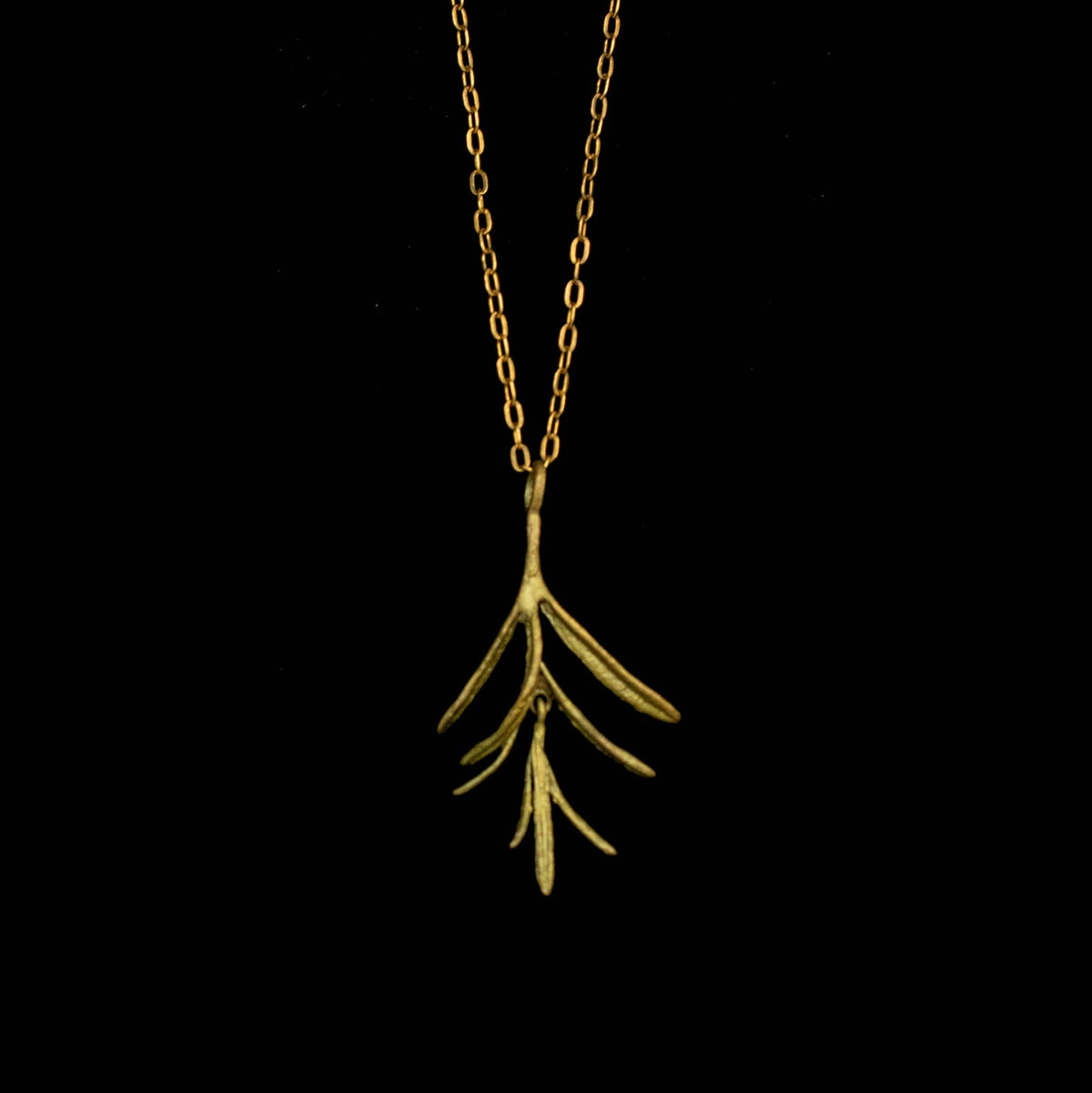 Petite Herb Rosemary Pendant - Michael Michaud (16in, adjustable)