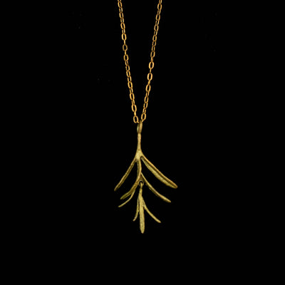 Petite Herb Rosemary Pendant - Michael Michaud (16in, adjustable)