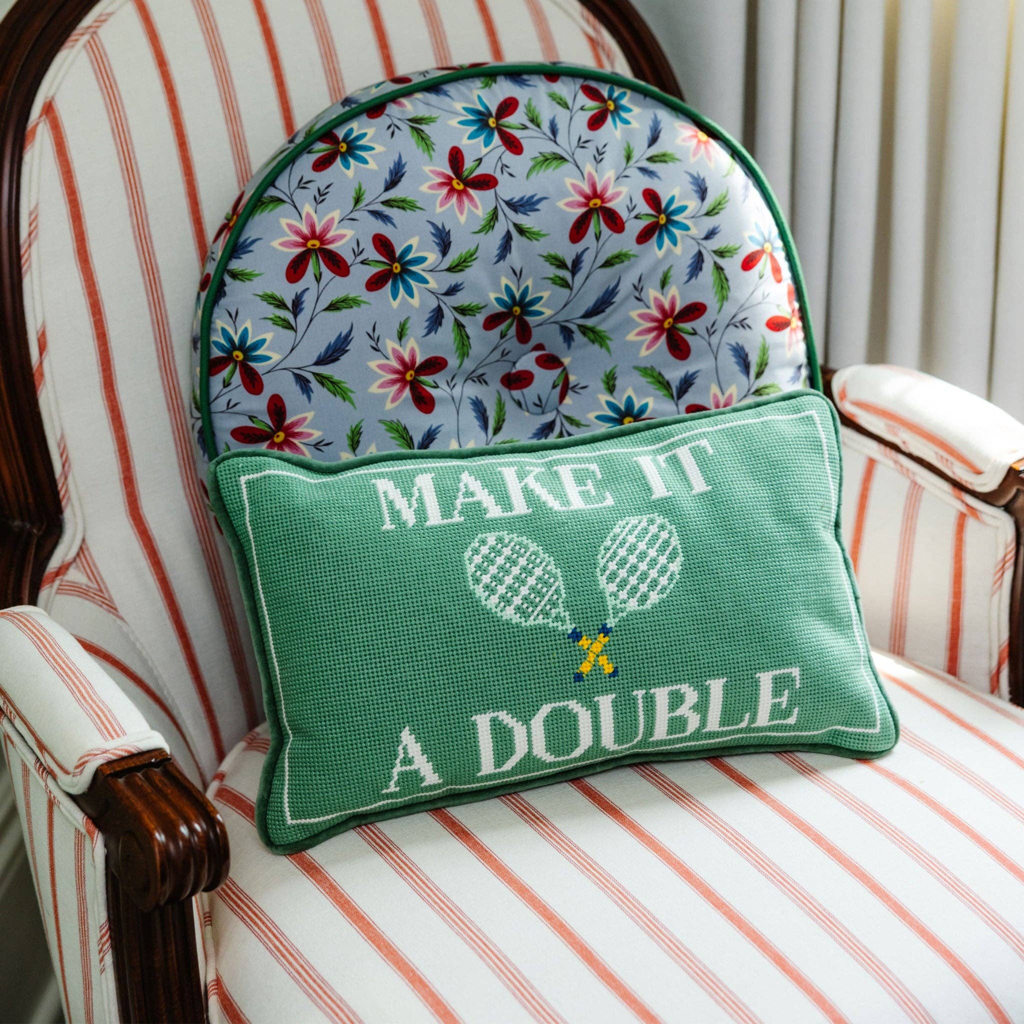 Make It A Double Needlepoint Pillow - Furbish Studios