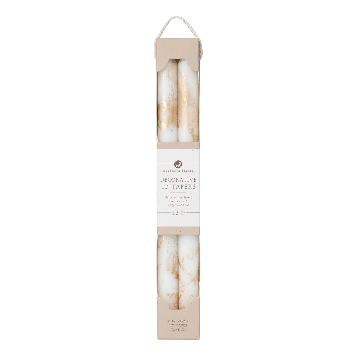 Taper Candles, Prairie Blue with Gold - 12in (2 tapers)