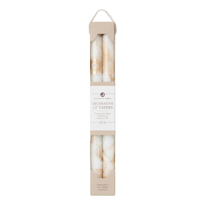 Taper Candles, Stone with Gold - 12in (2 tapers)