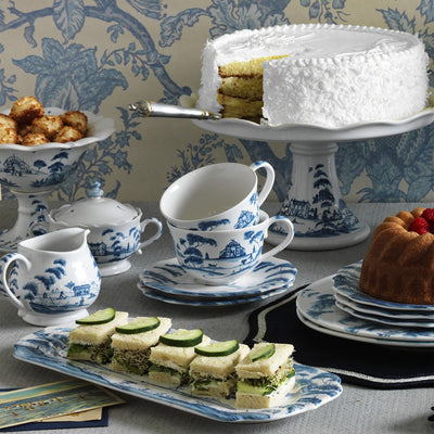 Country Estate Cake Stand - Delft Blue