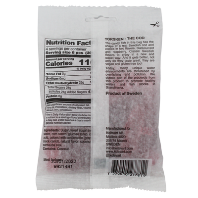 Raspberry & Blackcurrant Swedish Fish - Kolsvart