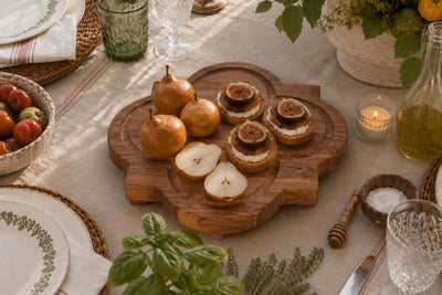 Quatrefoil Serving Board Riser & Glass Dome