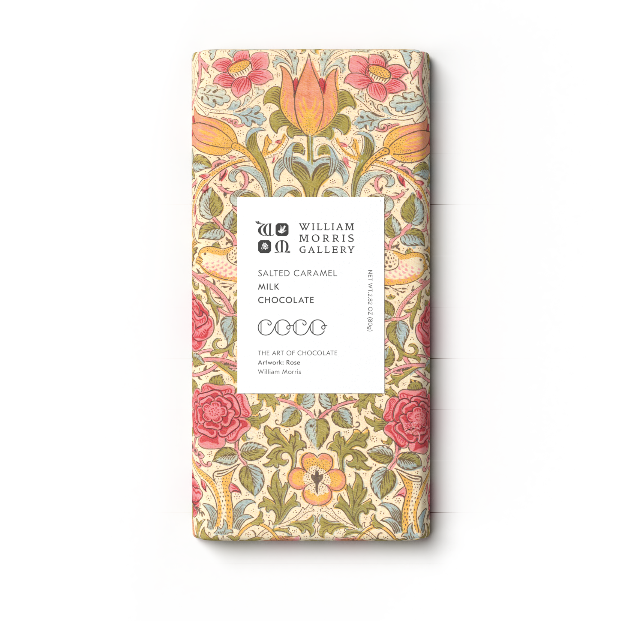 Salted Caramel Milk Chocolate William Morris Limited Edition - Coco Chocolatier
