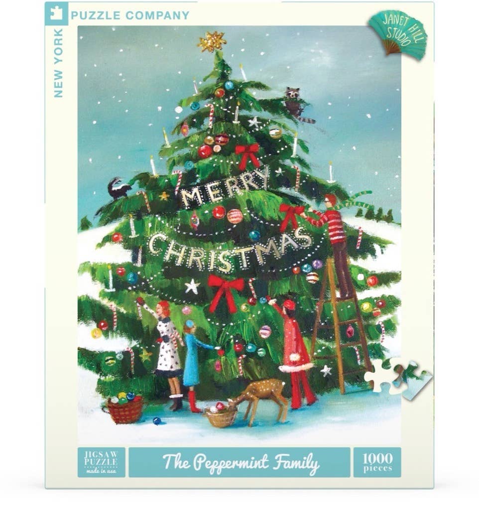 The Peppermint Family Jigsaw Puzzle, 1,000 Pieces - New York Puzzle Co. (19.25in x 26.63in)