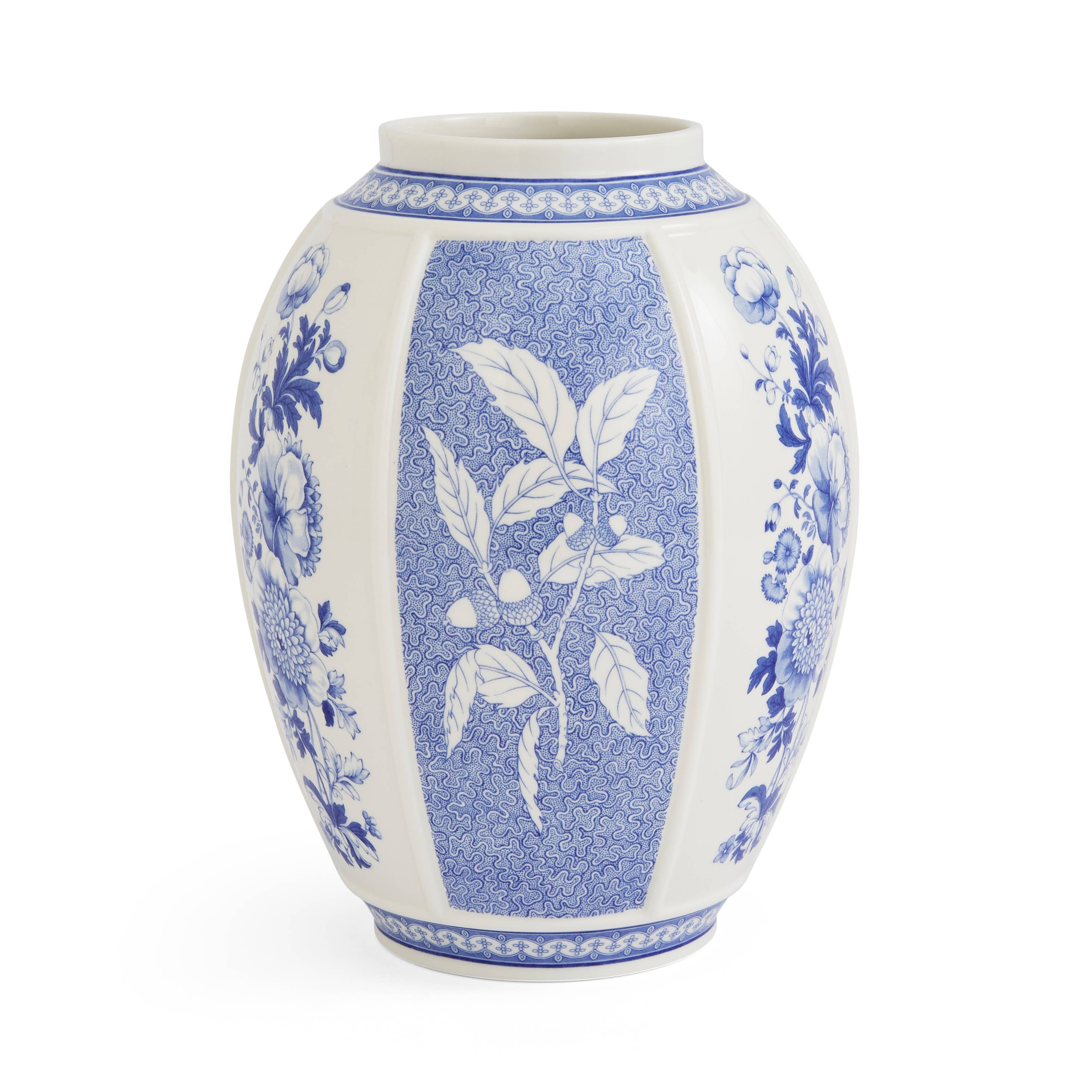 Blue Italian Vase, British Flowers - Spode - Thumbnail 2