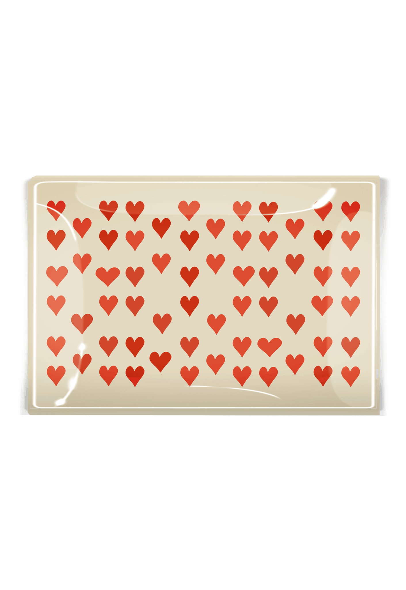 A Thousand Hearts Decoupage Glass Tray - Ben's Garden (4in x 6in)