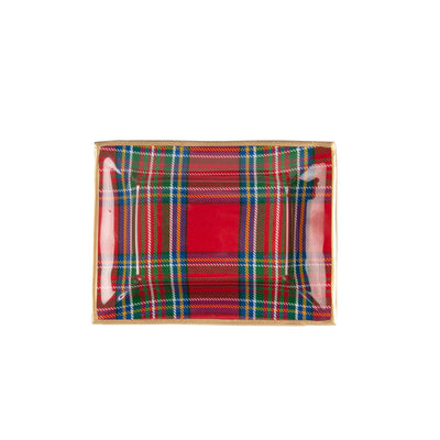 Tartan Plaid Enameled Landry Tray - Jaye's Studio