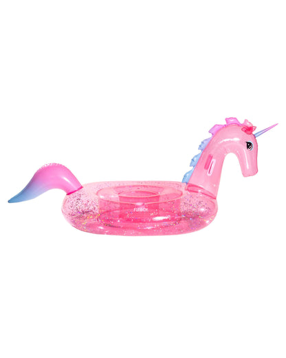 Clear Pink Glitter Unicorn Inflatable