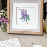 Card, Lilac Flowers - Quilling Card (6in sq with envelope)