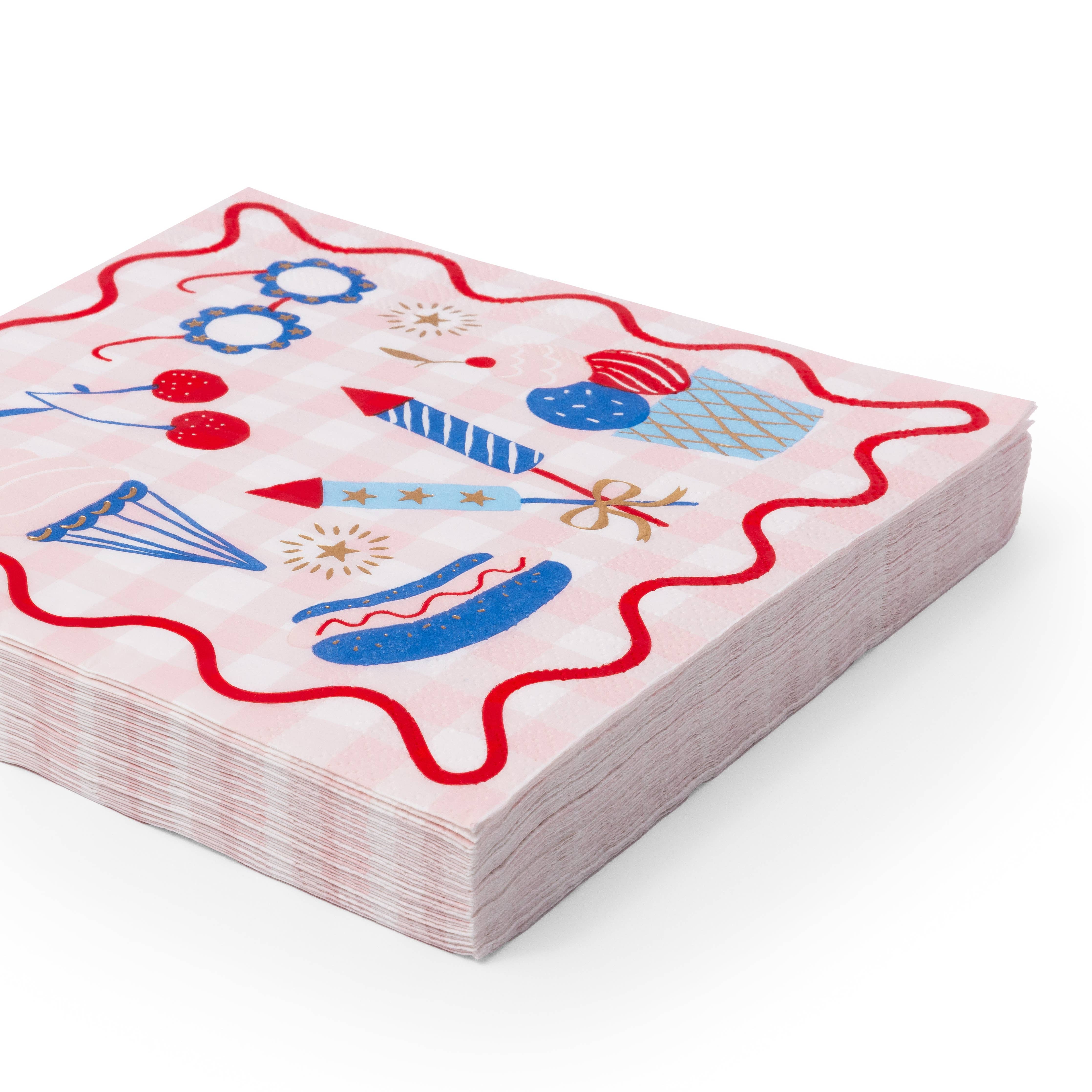 Patriotic Picnic Icon Large Napkins