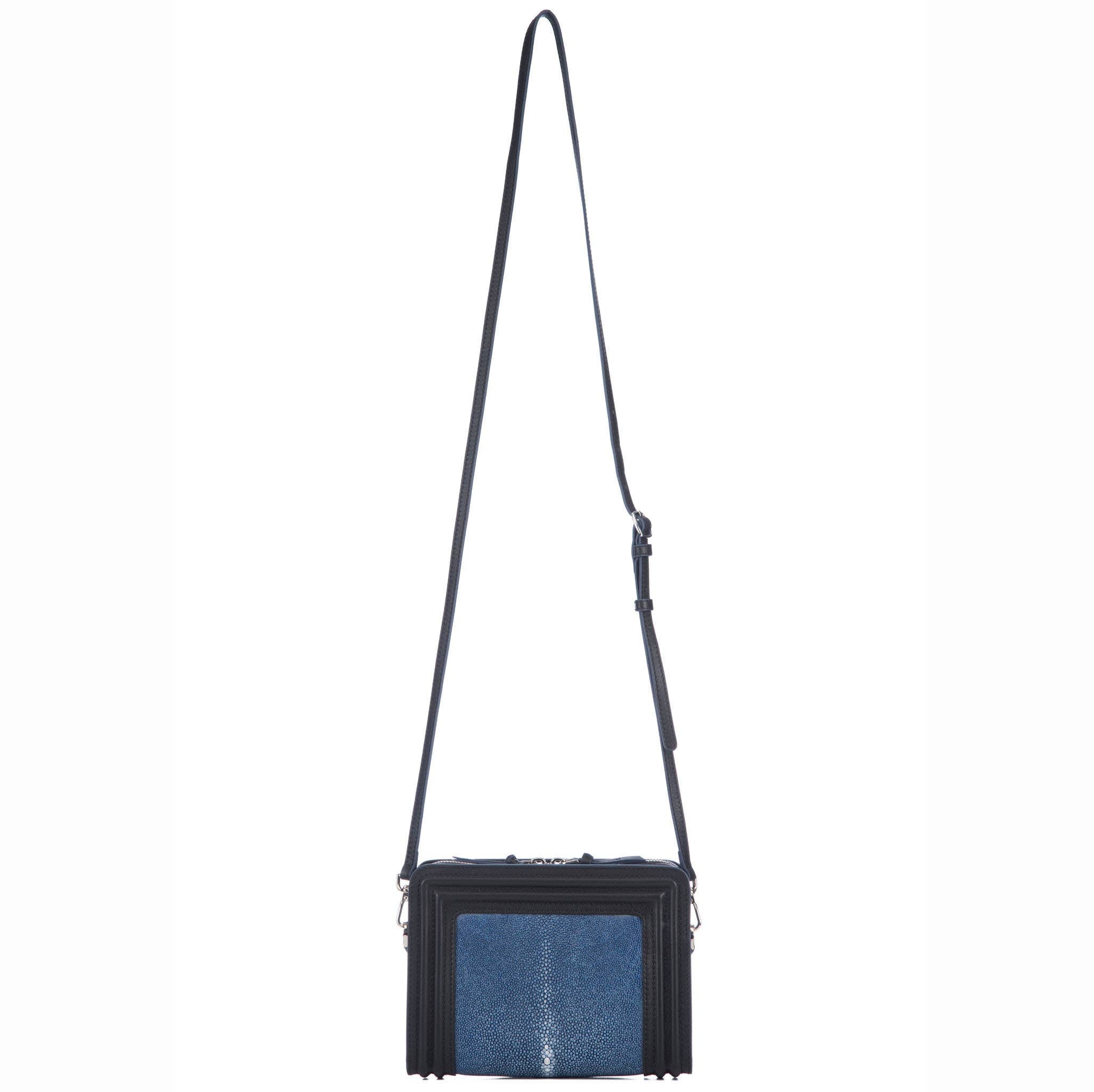 Blue & Gray Nora Zip Cross Body - Vivo
