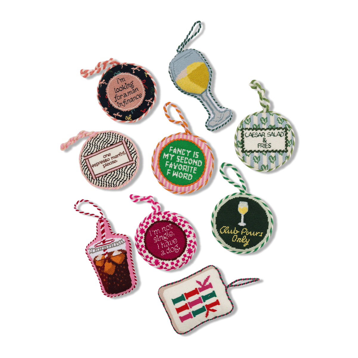 Girl Dinner Needlepoint Ornament - Furbish Studios