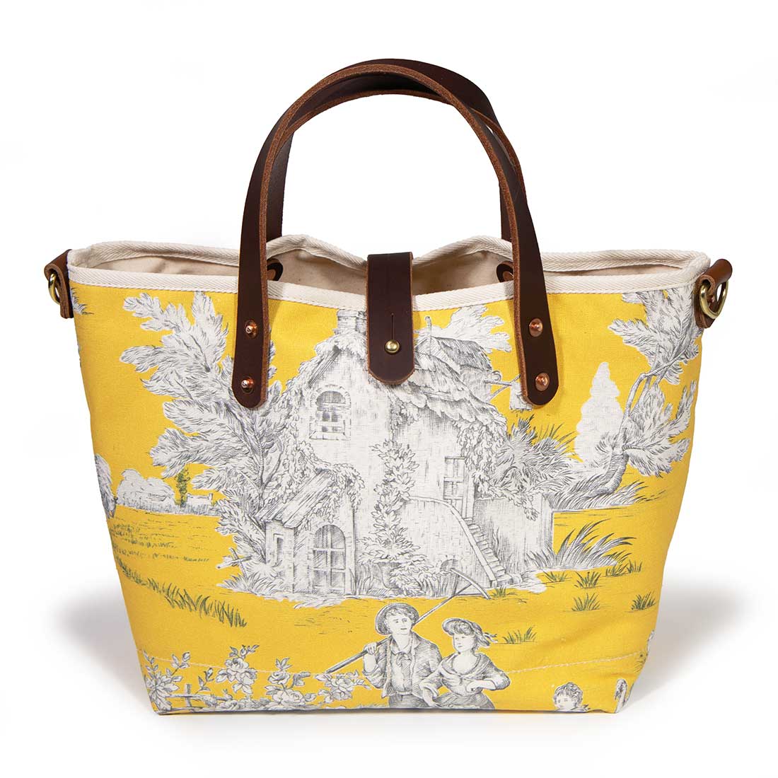 Vintage Sunshine Toile Mini Tote - General Knot & Co.