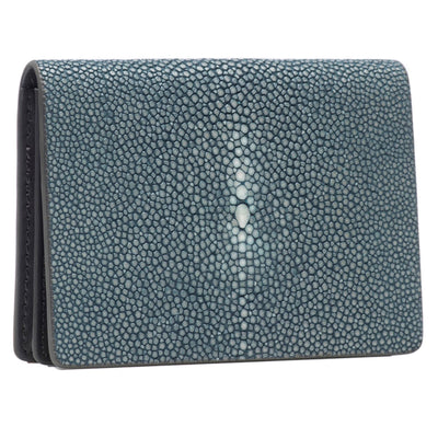 Sky, Taylor Shagreen Card Wallet - Vivo