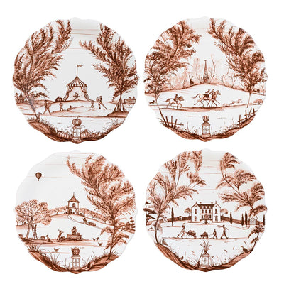 Country Estate Harvest Party Plates, Sepia (Set of 4) - Juliska (8.5in)