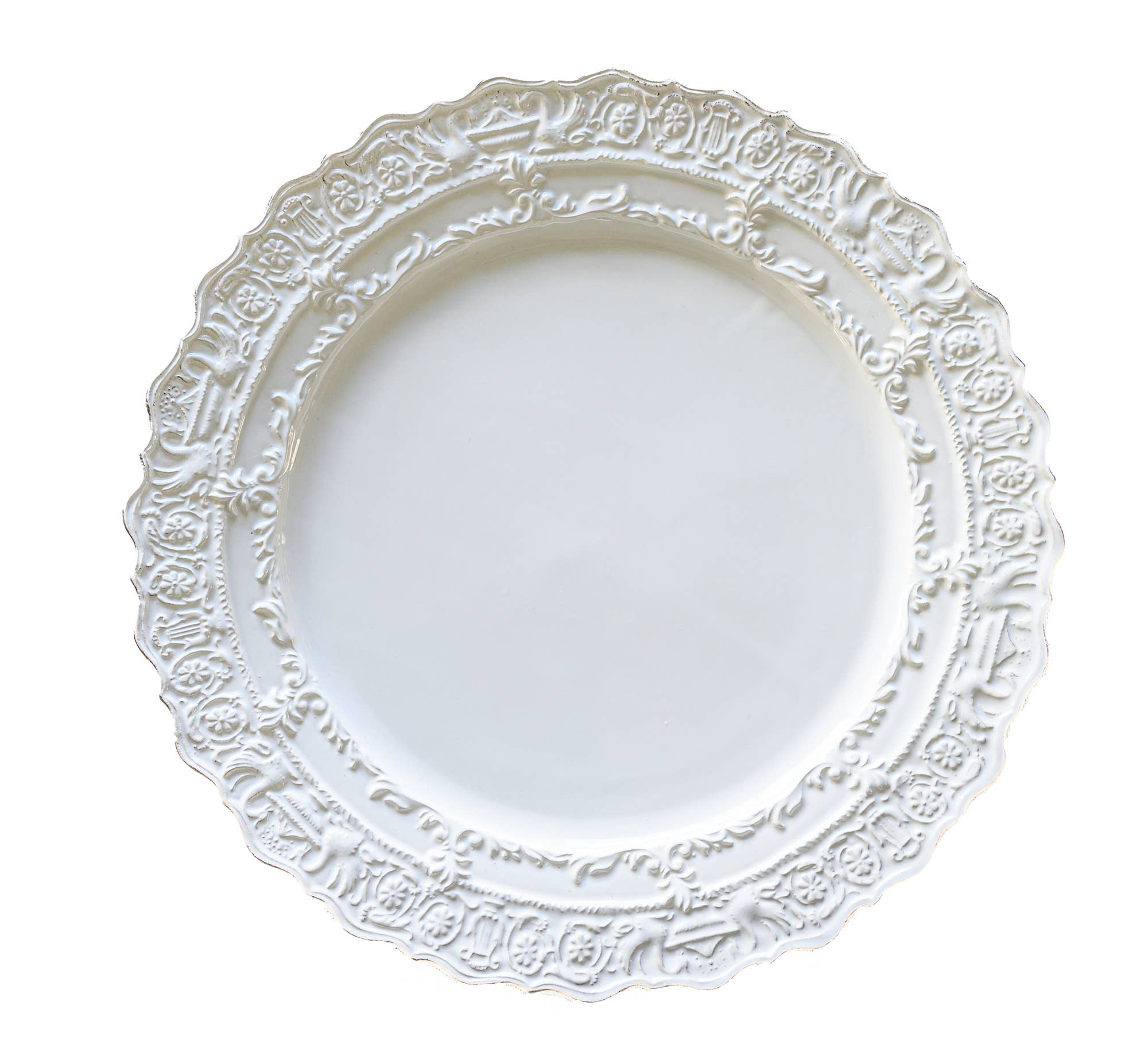 Renaissance White Dinner Plate - Arte Italica (11.25in dia)