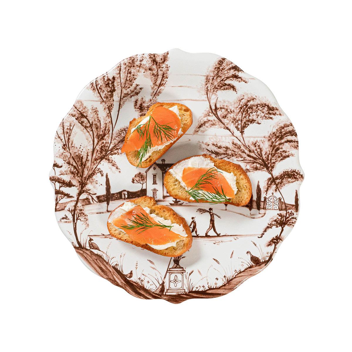 Country Estate Harvest Party Plates, Sepia (Set of 4) - Juliska (8.5in)