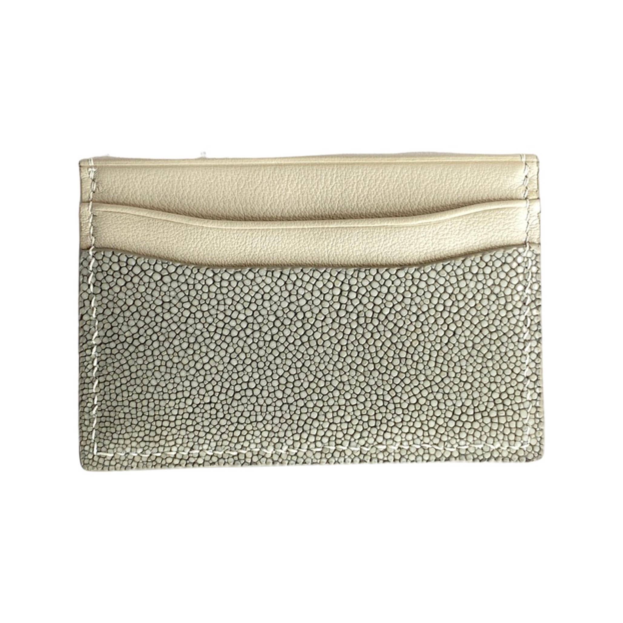 Lake, Sophie Shagreen & Leather Card Sleeve - Vivo
