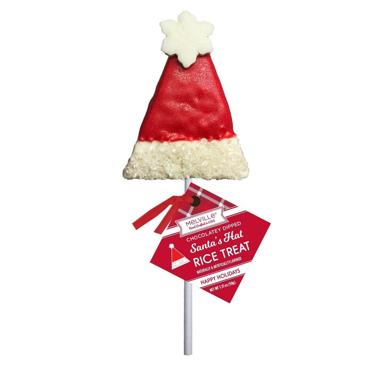 Santa Hat Rice Treat Pop
