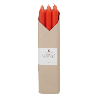 Taper Candles, Crimson - 12in (6 tapers)