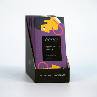 Cinnamon Roll Dark Chocolate Bar - Coco Chocolatier