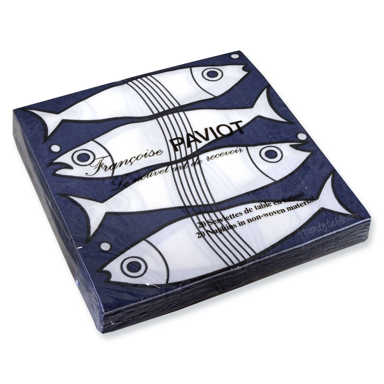 Dinner Napkin, Fish - Françoise Paviot (20 count, 8in sq)