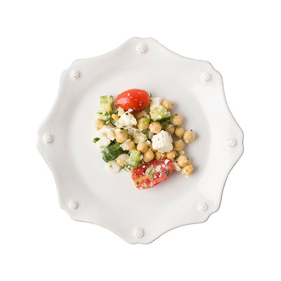 Berry & Thread Scalloped Dessert/Salad Plate - Whitewash