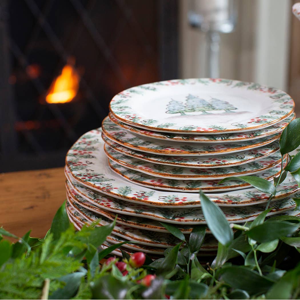 Natale Salad/Dessert Plate - Arte Italica (8.5in dia)