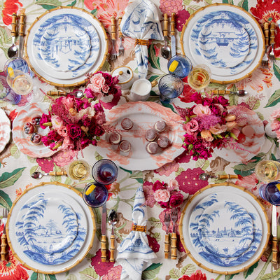 Country Estate Party Plate Assorted Set/4 - Delft Blue