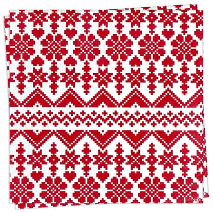 Jacquard Rouge Cocktail Napkin - Françoise Paviot