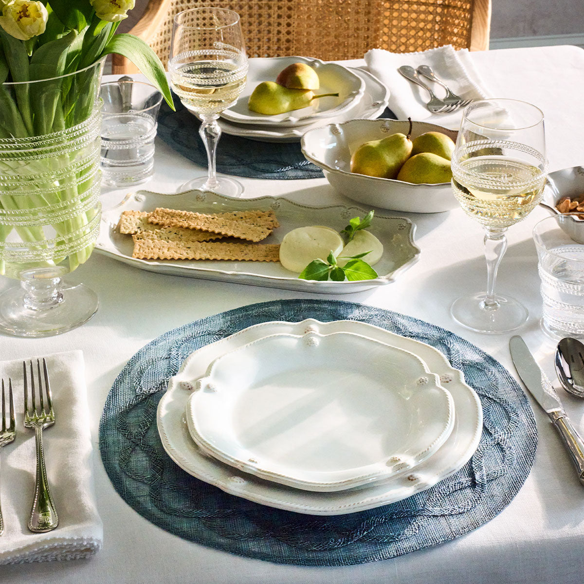 Berry & Thread Flared Dinner Plate - Whitewash