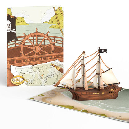 Pirate Ship Pop-Up Card 5in x 7in