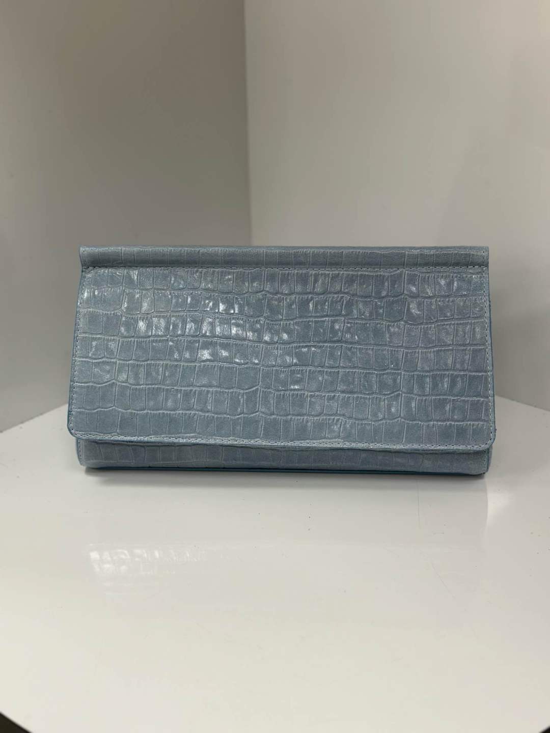 Luana Clutch Bag, Verde Sabbia (Made in Italy)