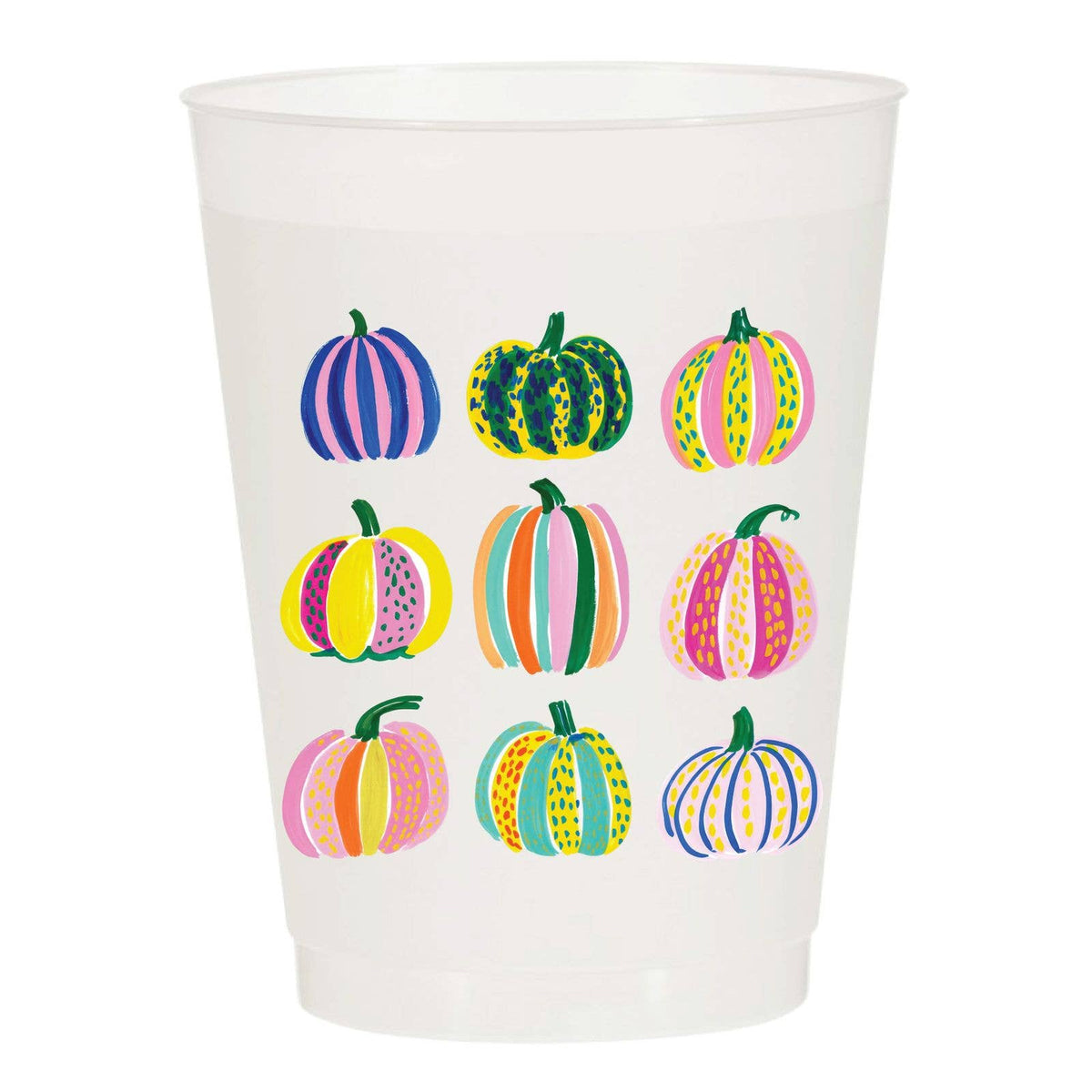 Bright & Happy Pumpkins Frosted Cups, Pack of 6