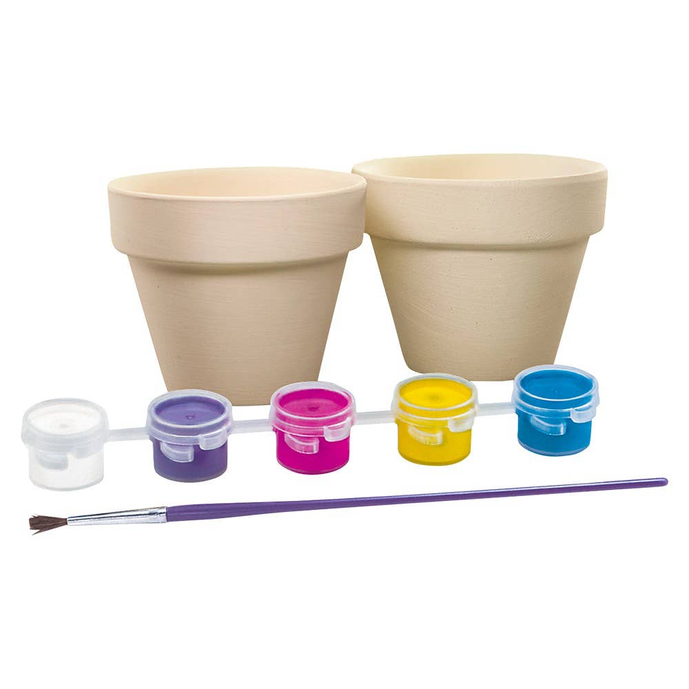 Paint Your Own Terracotta Flower Pots - KidzMaker