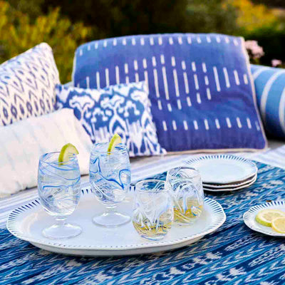 Puro Marbled Goblet - Blue