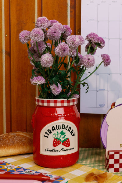 Ceramic Vase, Strawberry Jam