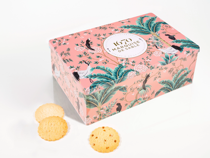Shortbread Cookie Tin, 'La Palmeraie' - La Sablésienne (10.6oz / 300g)