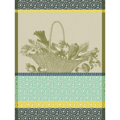 Tea Towel Potager d'Hiver - Le Jacquard Français (24in x 31in)