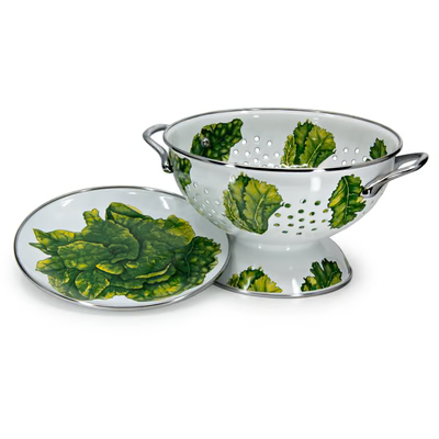 Lettuce Colander Set - Golden Rabbit Enamelware (2-Piece Set)