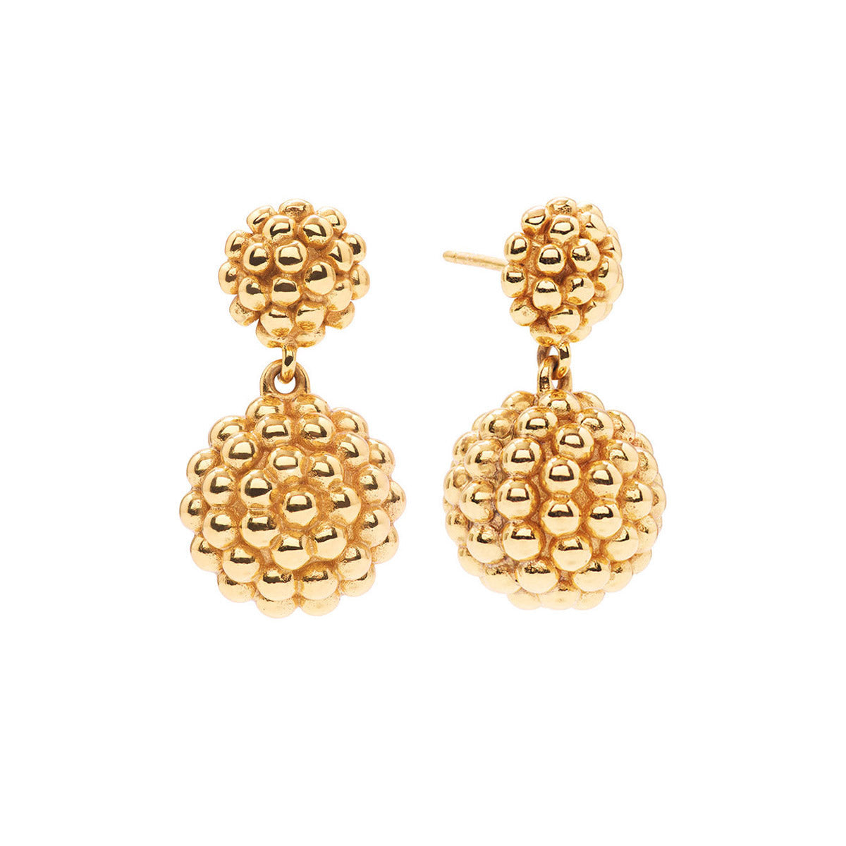 Berry Double Drop Earrings in Gold - Capucine de Wulf